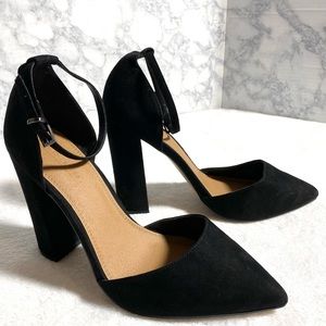 Asos Design Penalty Sleek Pointed Toe Platform Heels